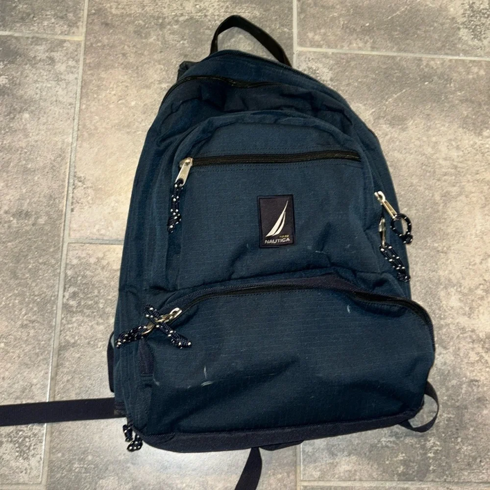 Vintage Nautica Navy Backpack